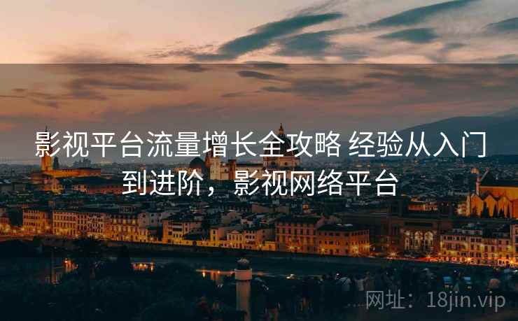 影视平台流量增长全攻略 经验从入门到进阶，影视网络平台