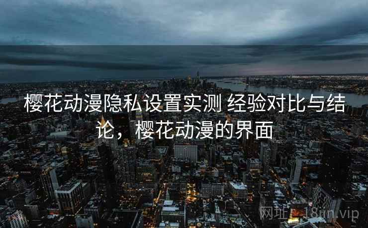 樱花动漫隐私设置实测 经验对比与结论，樱花动漫的界面