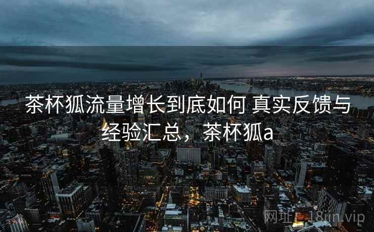 茶杯狐流量增长到底如何 真实反馈与经验汇总，茶杯狐a