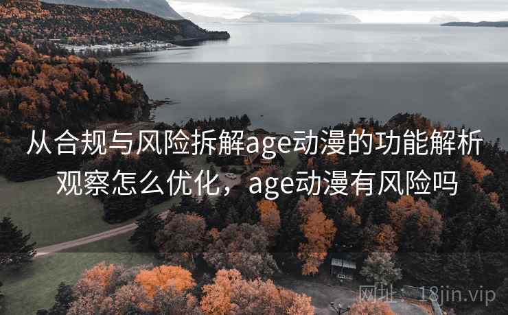 从合规与风险拆解age动漫的功能解析 观察怎么优化，age动漫有风险吗