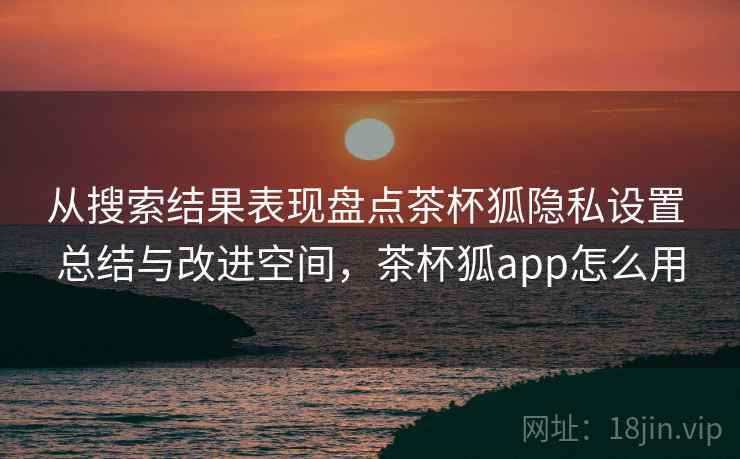 从搜索结果表现盘点茶杯狐隐私设置 总结与改进空间,茶杯狐app怎么用 从搜索结果表现盘点茶杯狐隐私设置 总结与改进空间,茶杯狐app怎么用