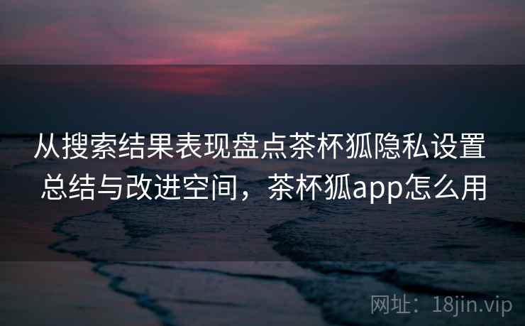 从搜索结果表现盘点茶杯狐隐私设置 总结与改进空间，茶杯狐app怎么用