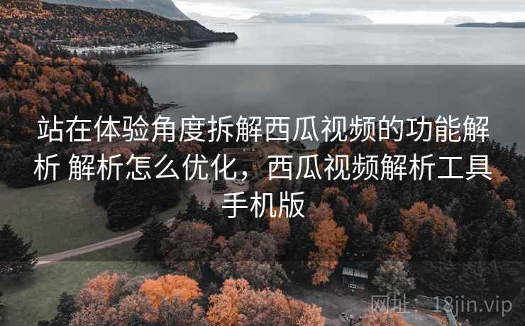 站在体验角度拆解西瓜视频的功能解析 解析怎么优化，西瓜视频解析工具手机版